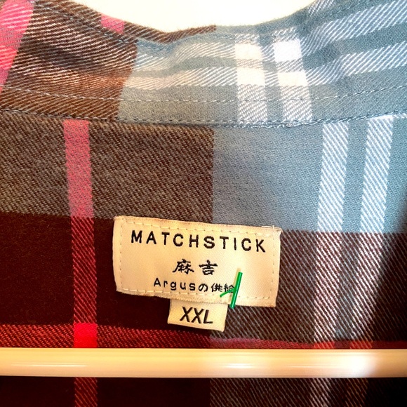 Matchstick Women Long Sleeve Flannel Plaid Checked Shirt. SZ XXL - Picture 8 of 9
